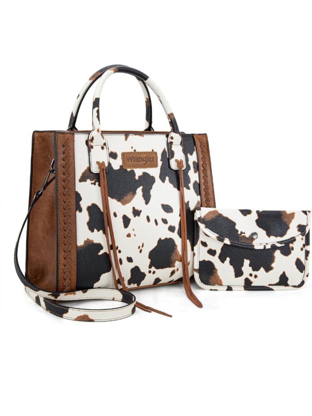 Stylish Western Cowhide Tote Bag & Wallet Set for Women - Perfect Everyday